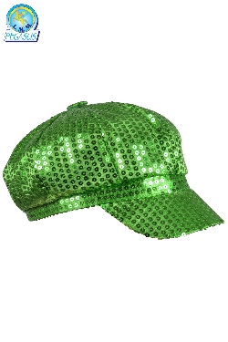 BERRETTO DISCO PAILLETTES VERDE